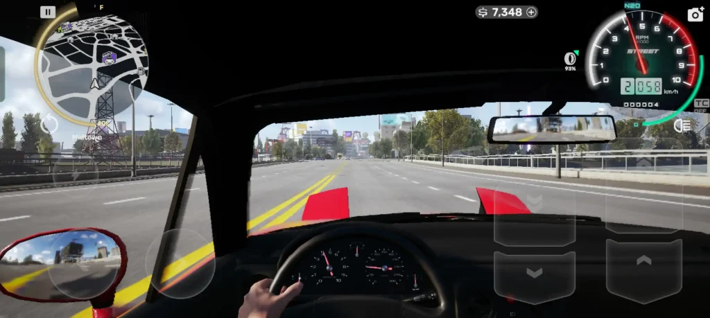 CarX Street game page showing a driving scene and app details
